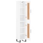 Aparador alto madera contrachapada blanco brillo 34,5x34x180 cm by , Sideboards - Ref: Foro24-3200475, Price: 116,16 €, Disco...
