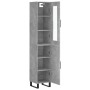 Aparador de madera contrachapada gris hormigón 34,5x34x180 cm de , Aparadores - Ref: Foro24-3199197, Precio: 119,09 €