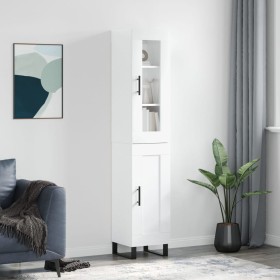Aparador alto madera contrachapada blanco brillo 34,5x34x180 cm von , Sideboards - Ref: Foro24-3199515, Preis: 115,26 €, Raba...
