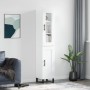 Aparador alto madera contrachapada blanco brillo 34,5x34x180 cm de , Aparadores - Ref: Foro24-3199515, Precio: 116,62 €, Desc...