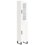 Aparador alto madera contrachapada blanco brillo 34,5x34x180 cm de , Aparadores - Ref: Foro24-3199515, Precio: 116,62 €, Desc...