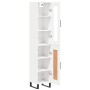Aparador alto madera contrachapada blanco brillo 34,5x34x180 cm de , Aparadores - Ref: Foro24-3199515, Precio: 116,62 €, Desc...