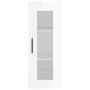 Aparador alto madera contrachapada blanco brillo 34,5x34x180 cm de , Aparadores - Ref: Foro24-3199515, Precio: 116,62 €, Desc...