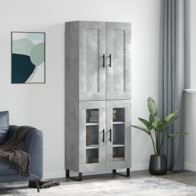 Aparador alto madera contrachapada gris hormigón 69,5x34x180 cm von , Sideboards - Ref: Foro24-3199645, Preis: 153,73 €, Raba...