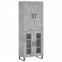 Aparador alto madera contrachapada gris hormigón 69,5x34x180 cm de , Aparadores - Ref: Foro24-3199645, Precio: 153,59 €