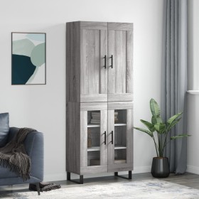 Aparador alto madera contrachapada gris sonoma 69,5x34x180 cm von , Sideboards - Ref: Foro24-3199647, Preis: 155,70 €, Rabatt: %