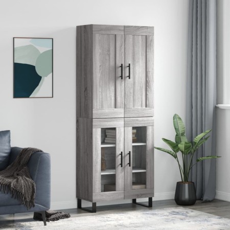 Aparador alto madera contrachapada gris sonoma 69,5x34x180 cm von , Sideboards - Ref: Foro24-3199647, Preis: 157,63 €, Rabatt: %