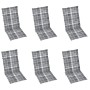 Sillas de jardín 6 uds madera maciza teca cojines cuadros gris by , Garden chairs - Ref: Foro24-3065574, Price: 760,13 €, Dis...