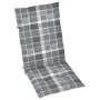 Sillas de jardín 6 uds madera maciza teca cojines cuadros gris by , Garden chairs - Ref: Foro24-3065574, Price: 760,13 €, Dis...