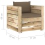 Muebles de jardín 2 piezas con cojines madera impregnada verde von , Gartensets - Ref: Foro24-3074539, Preis: 177,95 €, Rabat...