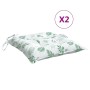 Cojines de silla 2 uds tela Oxford estampado hojas 50x50x7 cm von , Kissen für Stühle und Sofas - Ref: Foro24-361552, Preis: ...