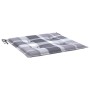 Cojines de silla de jardín 6 uds tela a cuadros gris 40x40x3 cm by , Cushions for chairs and sofas - Ref: Foro24-314037, Pric...