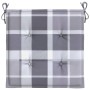 Cojines de silla de jardín 6 uds tela a cuadros gris 40x40x3 cm by , Cushions for chairs and sofas - Ref: Foro24-314037, Pric...