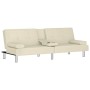Sofá cama con portavasos cuero sintético color crema von , Sofas - Ref: Foro24-351927, Preis: 321,39 €, Rabatt: %
