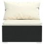 Sofá de 3 plazas con cojines ratán sintético negro von , Gartensets - Ref: Foro24-317495, Preis: 416,58 €, Rabatt: %