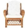 Sofá con cojín ratán natural y lino marrón claro von , Sofas - Ref: Foro24-325471, Preis: 249,99 €, Rabatt: %