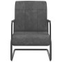 Silla voladiza de terciopelo gris oscuro de , Sillones - Ref: Foro24-325789, Precio: 155,63 €, Descuento: %