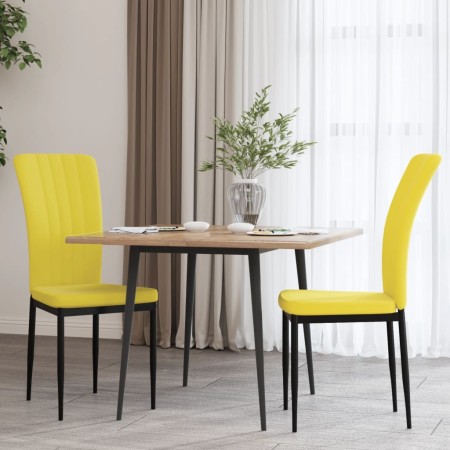 Sillas de comedor 2 uds terciopelo amarillo mostaza de , Sillas de comedor - Ref: Foro24-326100, Precio: 97,67 €, Descuento: %