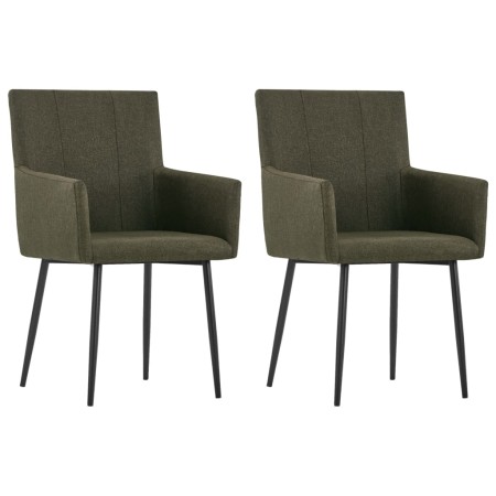 Sillas de comedor con reposabrazos 2 unidades tela marrón von , Essstühle - Ref: Foro24-281843, Preis: 171,98 €, Rabatt: %