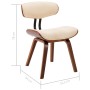 Sillas de comedor 2 uds madera curvada y cuero sintético crema von , Essstühle - Ref: Foro24-283122, Preis: 295,01 €, Rabatt: %