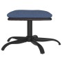 Reposapiés de tela y cuero sintético azul 60x60x36 cm de , Otomanas - Ref: Foro24-341600, Precio: 39,22 €, Descuento: %
