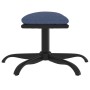 Reposapiés de tela y cuero sintético azul 60x60x36 cm de , Otomanas - Ref: Foro24-341600, Precio: 39,22 €, Descuento: %