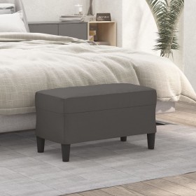 Banco de cuero sintético gris 70x35x41 cm de , Bancos - Ref: Foro24-349394, Precio: 54,34 €, Descuento: %