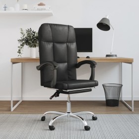 Silla de oficina reclinable cuero sintético negro de , Sillas de oficina - Ref: Foro24-349639, Precio: 103,47 €, Descuento: %