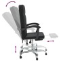 Silla de oficina reclinable cuero sintético negro de , Sillas de oficina - Ref: Foro24-349639, Precio: 103,47 €, Descuento: %