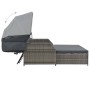 Tumbona para 2 personas con toldo ratán sintético gris by , Outdoor beds - Ref: Foro24-44825, Price: 671,03 €, Discount: %