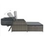 Tumbona para 2 personas con toldo ratán sintético gris by , Outdoor beds - Ref: Foro24-44825, Price: 671,03 €, Discount: %