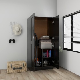Armario madera contrachapada negro brillante 82,5x51,5x180 cm von , Kleiderschränke - Ref: Foro24-803441, Preis: 174,46 €, Ra...