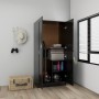 Armario madera contrachapada negro brillante 82,5x51,5x180 cm von , Kleiderschränke - Ref: Foro24-803441, Preis: 174,46 €, Ra...