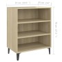 Aparador de madera contrachapada color roble Sonoma 57x35x70 cm by , Sideboards - Ref: Foro24-806061, Price: 46,25 €, Discoun...