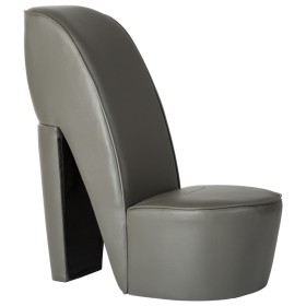 Butaca con forma de zapato de tacón cuero sintético gris de , Sillones - Ref: Foro24-248651, Precio: 176,41 €, Descuento: %