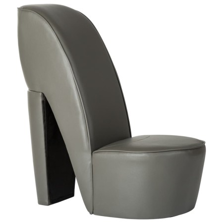Butaca con forma de zapato de tacón cuero sintético gris by , Armchairs - Ref: Foro24-248651, Price: 179,62 €, Discount: %
