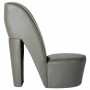 Butaca con forma de zapato de tacón cuero sintético gris by , Armchairs - Ref: Foro24-248651, Price: 179,62 €, Discount: %