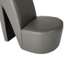 Butaca con forma de zapato de tacón cuero sintético gris by , Armchairs - Ref: Foro24-248651, Price: 179,62 €, Discount: %