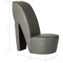 Butaca con forma de zapato de tacón cuero sintético gris by , Armchairs - Ref: Foro24-248651, Price: 179,62 €, Discount: %