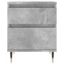 Mesita de noche madera de ingeniería gris hormigón 40x35x50 cm de , Mesitas de noche - Ref: Foro24-830660, Precio: 42,07 €