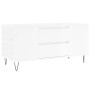 Mesa de centro madera ingeniería blanco brillo 102x44,5x50 cm von , Couchtisch - Ref: Foro24-830998, Preis: 84,80 €, Rabatt: %