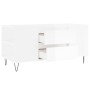 Mesa de centro madera ingeniería blanco brillo 102x44,5x50 cm von , Couchtisch - Ref: Foro24-830998, Preis: 84,80 €, Rabatt: %