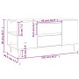 Mesa de centro madera ingeniería blanco brillo 102x44,5x50 cm von , Couchtisch - Ref: Foro24-830998, Preis: 84,80 €, Rabatt: %
