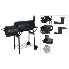 ProGarden Barbacoa con ahumador forma de cilindro negro von , Grillen - Ref: Foro24-445884, Preis: 166,99 €, Rabatt: %