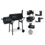 ProGarden Barbacoa con ahumador forma de cilindro negro by , Barbecues - Ref: Foro24-445884, Price: 166,81 €, Discount: %