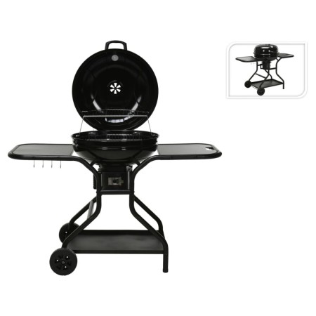 ProGarden Barbacoa sobre ruedas con mesita auxiliar negro by , Barbecues - Ref: Foro24-445886, Price: 189,39 €, Discount: %