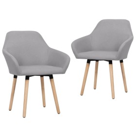 Sillas de comedor giratorias 2 unidades tela gris claro von , Essstühle - Ref: Foro24-283459, Preis: 154,81 €, Rabatt: %