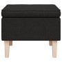 Taburete con patas de madera tapizado tejido negro von , Klapphocker und Stühle - Ref: Foro24-329427, Preis: 59,97 €, Rabatt: %
