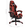Silla gaming con reposapiés cuero sintético negro y rojo by , Office chairs - Ref: Foro24-20527, Price: 133,48 €, Discount: %