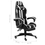 Silla gaming con reposapiés cuero sintético negro y blanco von , Bürostühle - Ref: Foro24-20531, Preis: 137,98 €, Rabatt: %